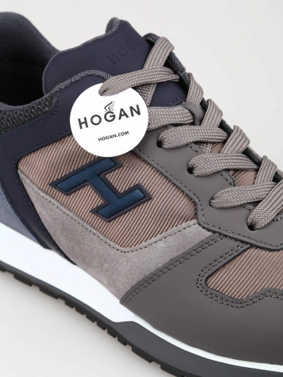 Shop Hogan H321 Multi Fabric Sneakers In Multicolour