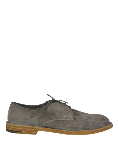 Shop Premiata Grey Suede Lace-up Shoes In Dark Grey