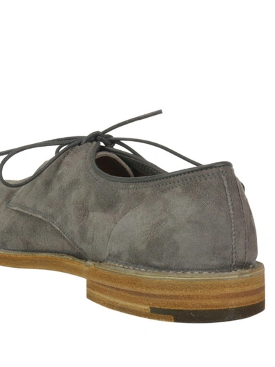Shop Premiata Grey Suede Lace-up Shoes In Dark Grey