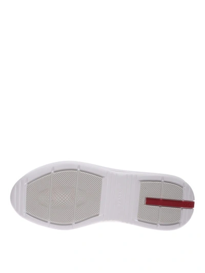 Shop Prada Tech Fabric And Rubber Lightweight Sneakers In White