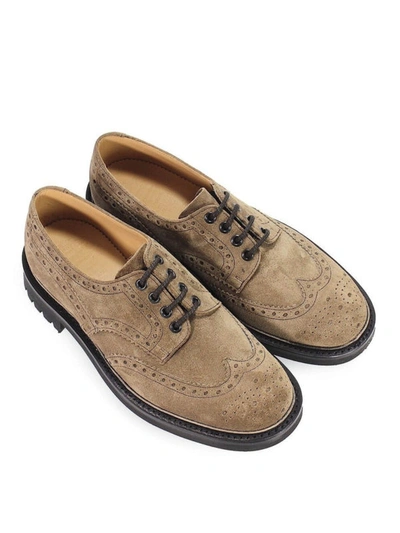Shop Church's Mcpherson Brogue Suede Lace-up Oxford Shoes In Green