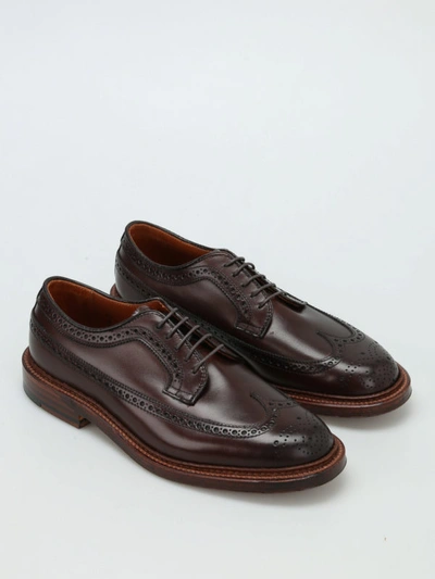 Shop Alden Shoe Company Longwing Leather Derby Shoes In Dark Brown