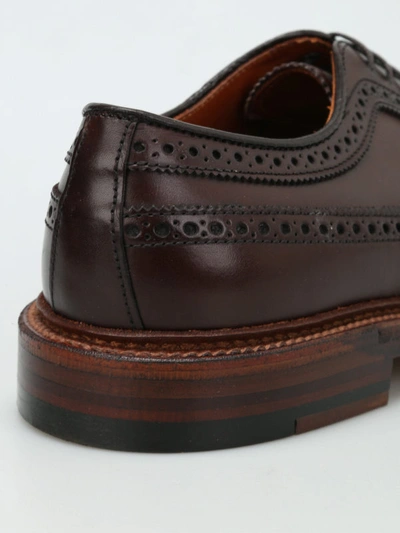 Shop Alden Shoe Company Longwing Leather Derby Shoes In Dark Brown