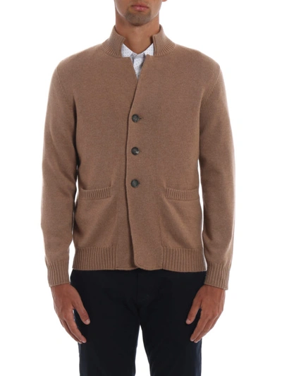 Shop Brunello Cucinelli Camel Tone Cashmere Cardigan In Light Brown