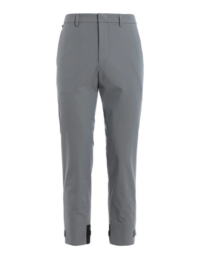 Shop Prada Light Blue Stretch Tech Fabric Trousers