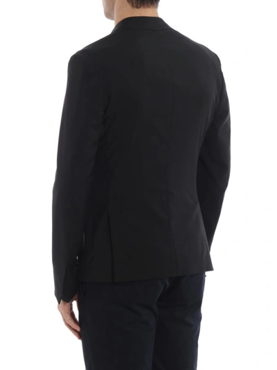 Shop Prada Virgin Wool Single-breasted Blazer In Black