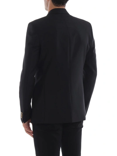 Shop Givenchy Golden Button Black Wool And Mohair Blazer
