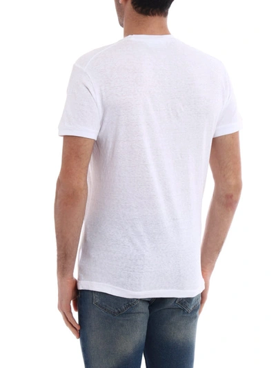 Shop Dsquared2 Summer Print Cotton T-shirt In White