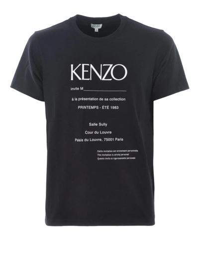 Shop Kenzo Invitation Black T-shirt