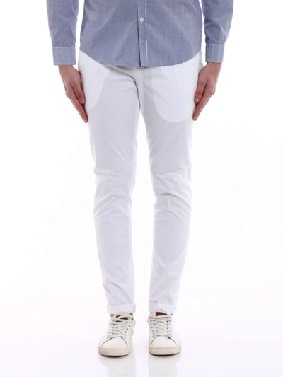 Shop Dondup Gaubert Solid White Cotton Shorts