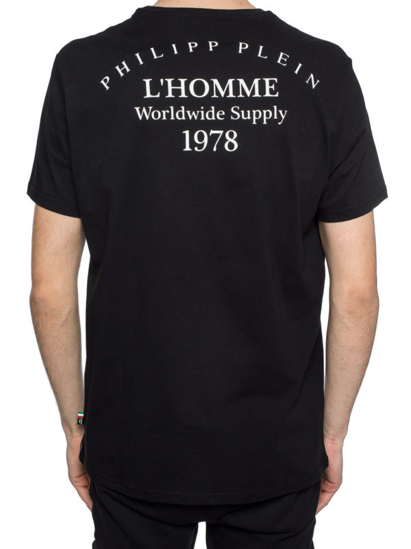 Philipp Plein Rhinestone Skull Print T-shirt In Black | ModeSens