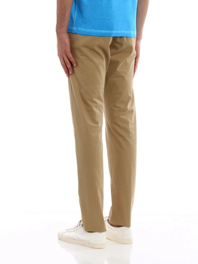 Shop Dsquared2 Beige Cotton Denim Chino Trousers