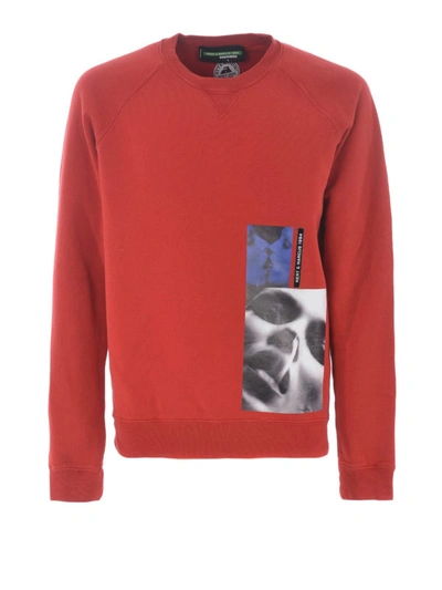 Shop Dsquared2 Mert  Marcus 1994 Red Cotton Sweatshirt