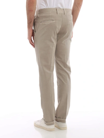 Shop Incotex Slacks Beige Cotton Slim Pants