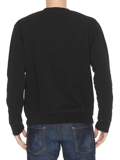 Shop Dsquared2 Printed Black Cotton Sweatshirt