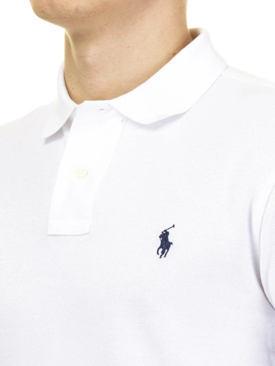 Shop Polo Ralph Lauren White Cotton Long Sleeve Polo Shirt