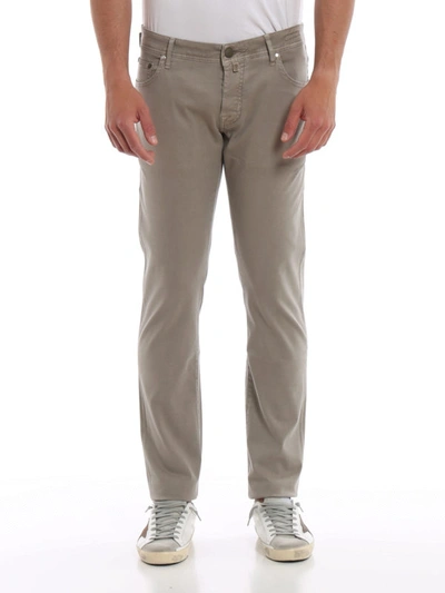 Shop Jacob Cohen Style 622 Soft Twill Grey Pants
