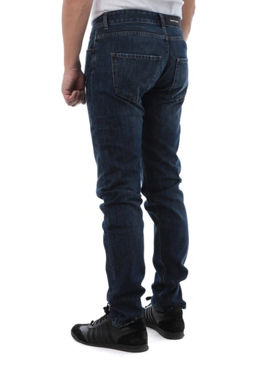 Shop Philipp Plein Cotton Denim Jeans In Medium Wash