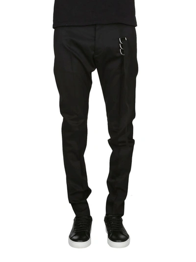 Shop Dsquared2 D-ring Strap Detail Wool Trousers In Black