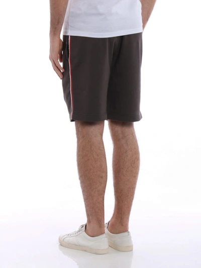 Shop Moncler Taupe Short Track Pants