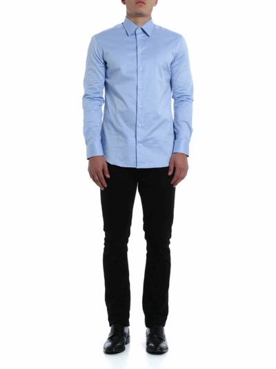 Shop Armani Collezioni Modern Fit Shirt In Light Blue