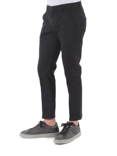 Shop Dondup Alfredo Black Gabardine Slacks