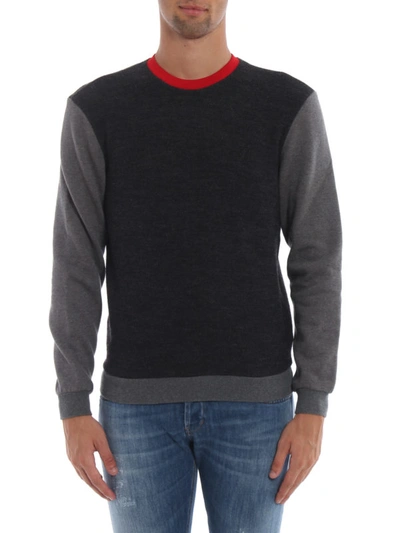 Shop Dondup Sweatshirt-inspired Merino Wool Crewneck In Dark Grey