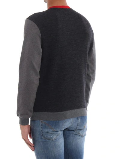 Shop Dondup Sweatshirt-inspired Merino Wool Crewneck In Dark Grey