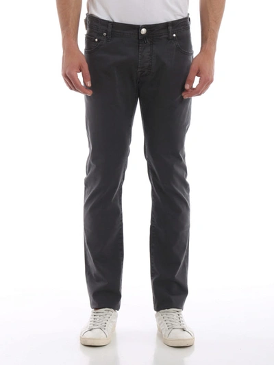 Shop Jacob Cohen Style 622 Dark Grey Trousers