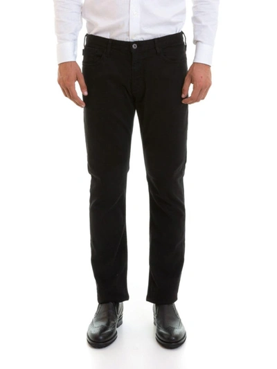 Shop Emporio Armani J06 Slim Fit Jeans In Black