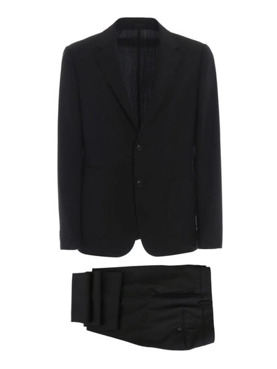 Shop Z Zegna Washgo Techmerino™ Two-piece Suit In Black