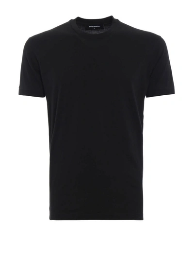 Shop Dsquared2 Total Black Cotton Classic T-shirt