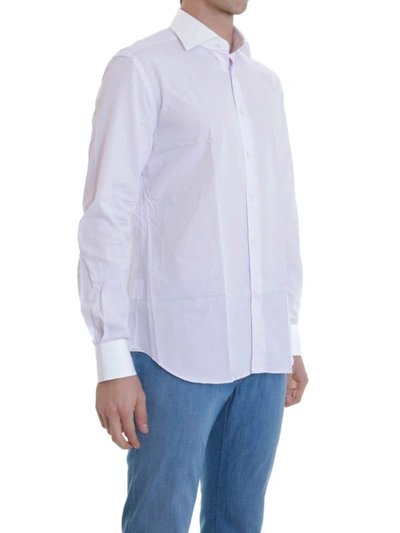 Shop Corneliani Cotton Shirt In Light Pink