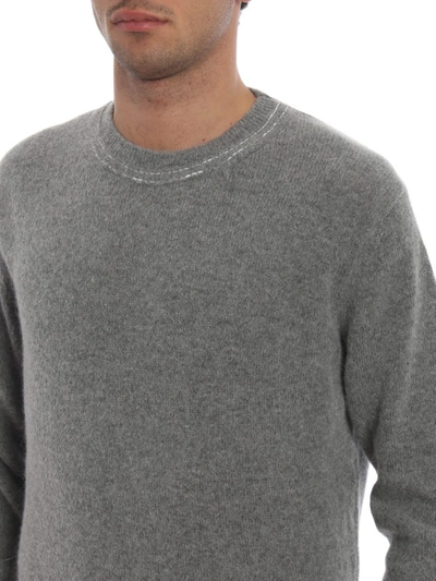 Shop Dondup Sweatshirt Style Alpaca Blend Sweater In Grey