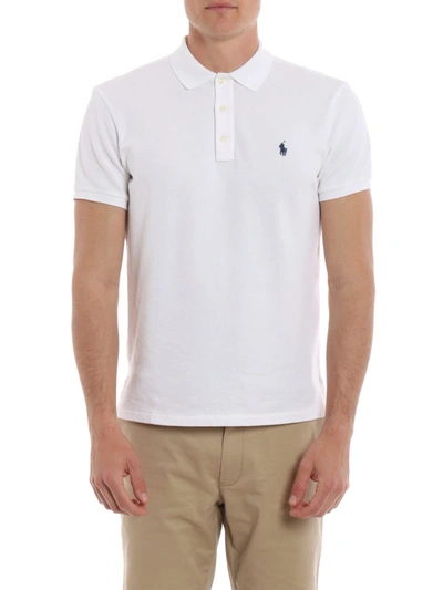 Shop Polo Ralph Lauren White Cotton Polo Shirt