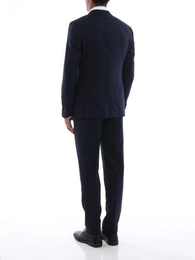 Shop Boglioli Blue Pure Wool Two-piece Suit
