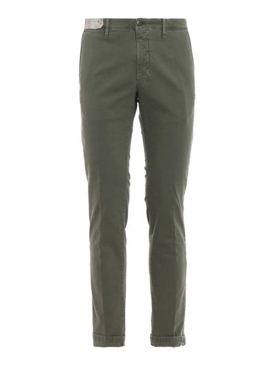 Shop Incotex Green Slacks Trousers
