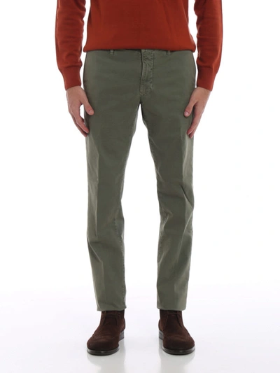 Shop Incotex Green Slacks Trousers