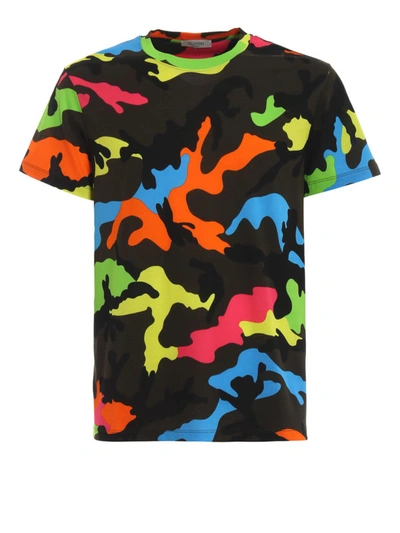 Valentino Camouflage-print Cotton-jersey T-shirt In Multicolour