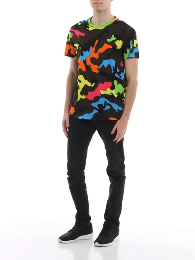 Valentino Camouflage-print Cotton-jersey T-shirt In Multicolour