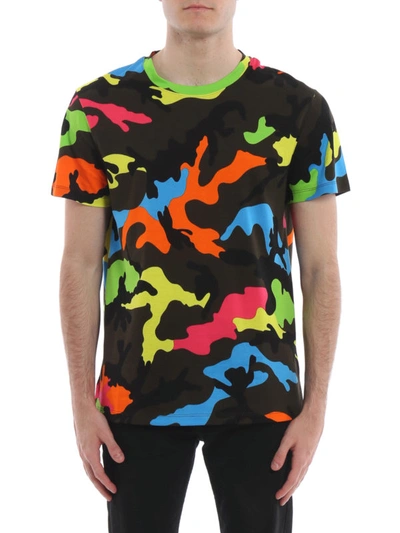 Shop Valentino Multicolour Camu Jersey T-shirt