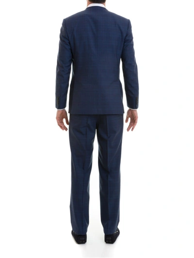 Shop Brioni Brunico Checked Wool Formal Suit In Blue