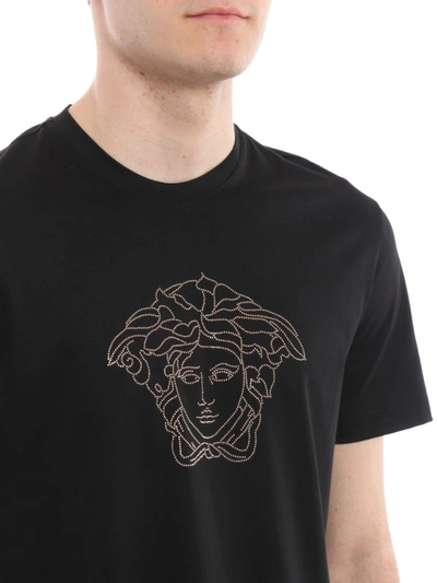 Shop Versace Medusa Icon Black Jersey T-shirt