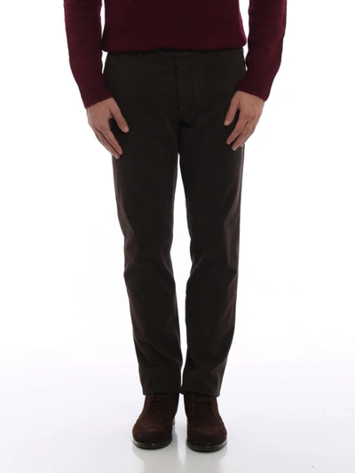 Shop Fay Brown Stretch Cotton Chinos