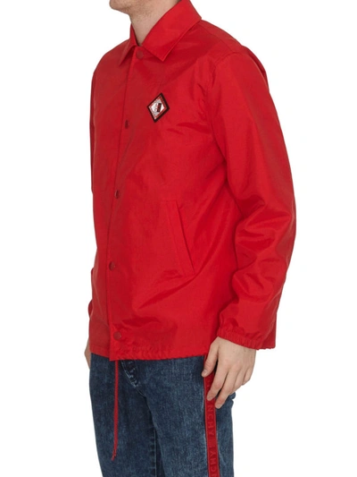 Shop Givenchy Red Tech Fabric Windbreaker