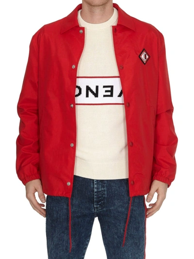 Shop Givenchy Red Tech Fabric Windbreaker