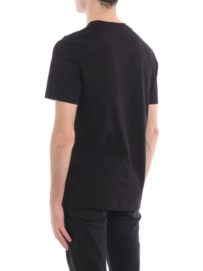 Shop Versace Love  Embroidery Black T-shirt