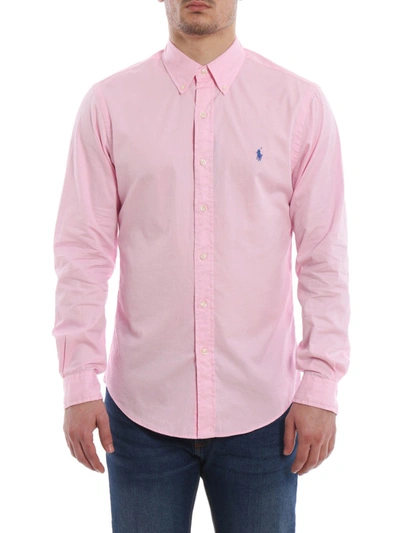 Shop Polo Ralph Lauren Pink Cotton Shirt