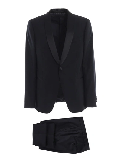 Shop Z Zegna Dark Blue Wool Two-piece Suit