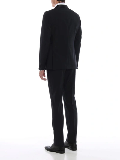 Shop Z Zegna Dark Blue Wool Two-piece Suit